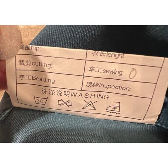 Teal Tulle Prom Dress Gown Formal Dance Event Size 4 - Picture 12 of 12